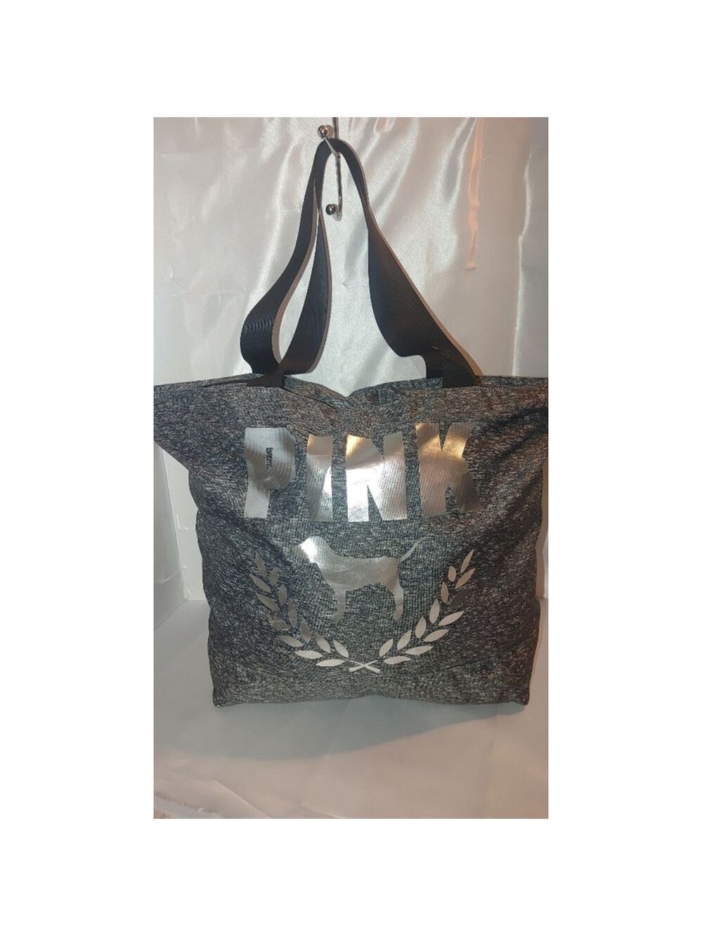 PINK Classic Nylon Stormy Heather Grey Tote - Picture 4 of 9